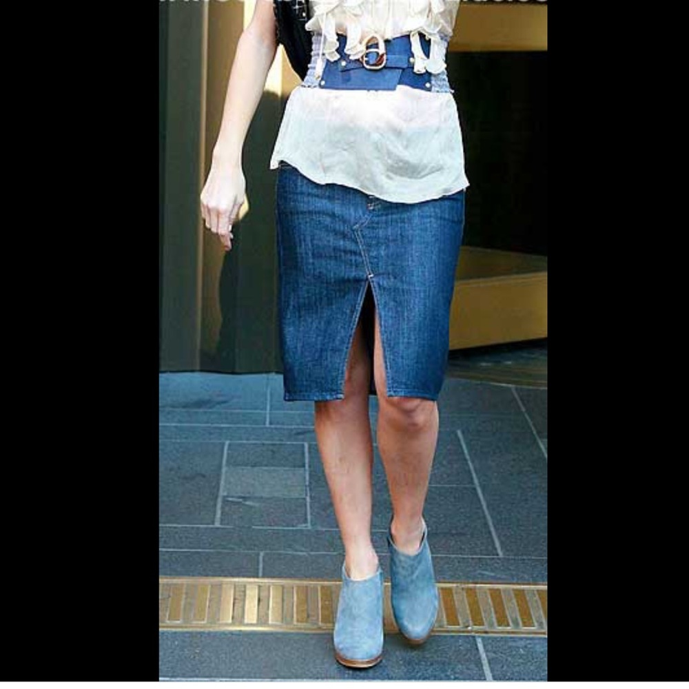 7 For All Mankind Roxanne / Roxy Denim Skirt sz 8